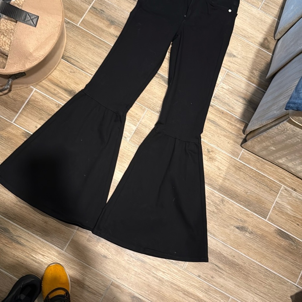 Maje Black Flare Wide Leg Jeans